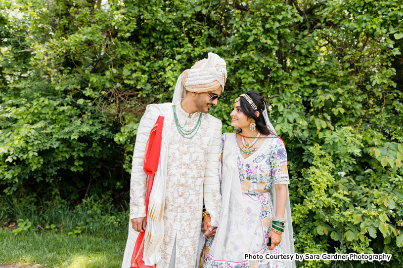 Happy wedding couple photoshoot