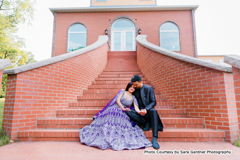 Romantic Photo Pose by Beautiful Indian Wedding Couples