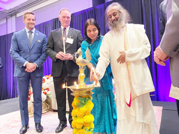 Lamp lighting - Sri Sri Sri Ravi Shankar Sri Sri Ravi Shankar gets ‘Gandhi Peace Pilgrim’