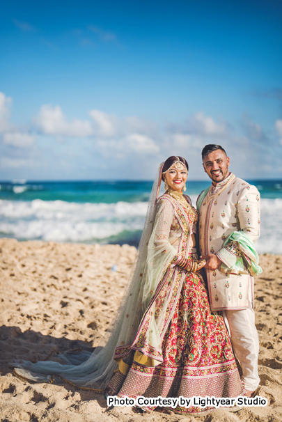 Indian Wedding Couple Outdoor Photoshoot