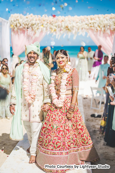 Grand Entry of Indian Wedding Couple
