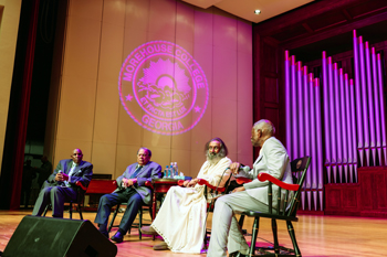 Sri Sri and Panel at More House Sri Sri Ravi Shankar gets ‘Gandhi Peace Pilgrim’