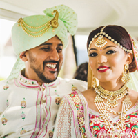 Indian Wedding Couple Anandhi and Rushi