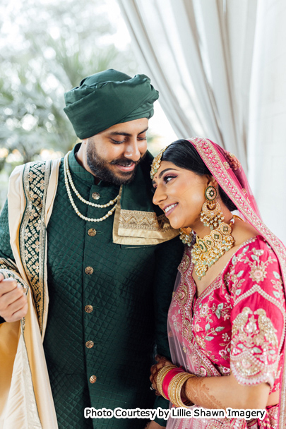 Romantic Photo Pose by Beautiful Indian Wedding Couples