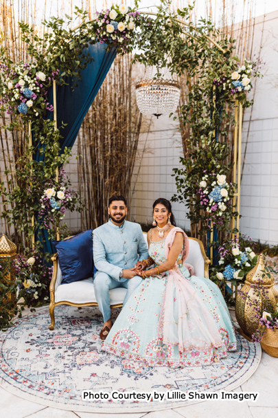 Beautiful Indian Wedding Couple at Reception