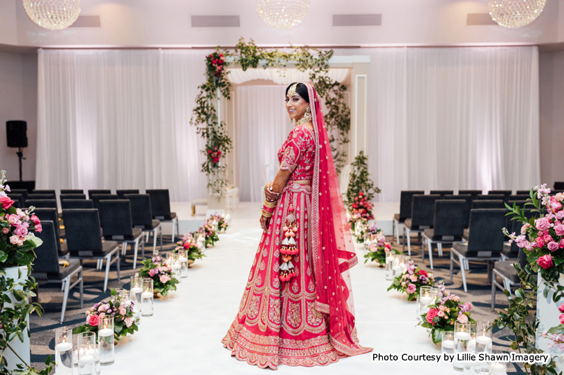 Beautiful Indian Bride posing for photoshoot