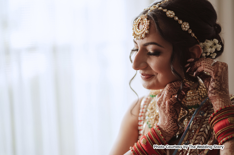 Indian bride Mehndi design done by Henna Allure