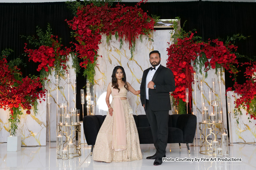 Wedding Couples at Reception Stage