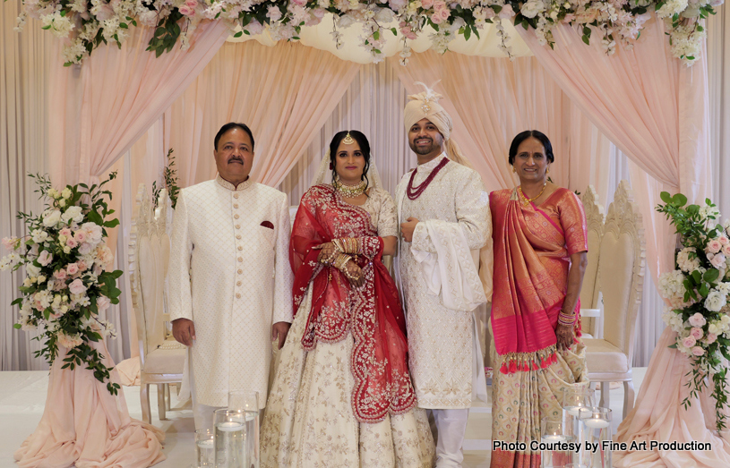 Happy indian wedding couple