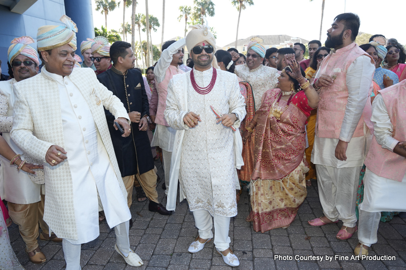 Happy indian groom
