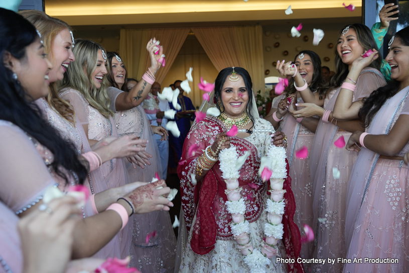 Happy entry of Gorgeous Indian bride