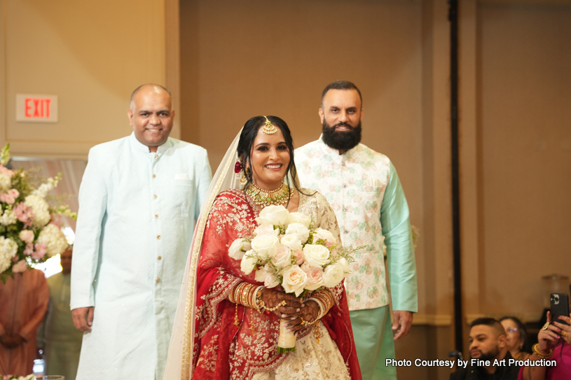 Grand entry of indian bride