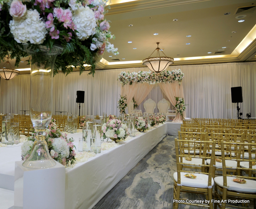 Decorated indian wedding hall