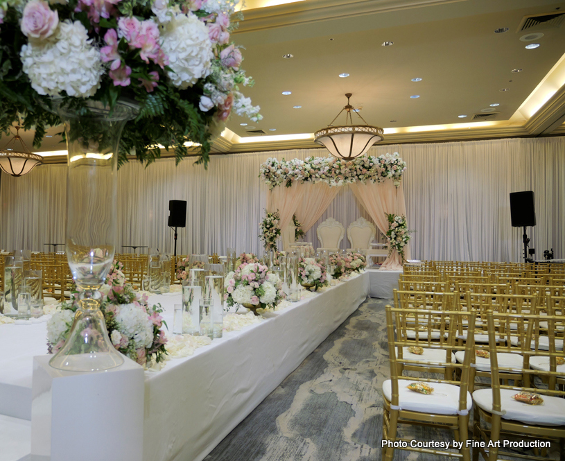 Decorated indian wedding hall