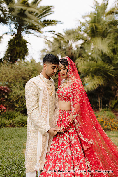 couple posing outdoors