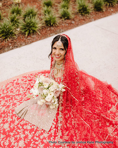 Lovely indian wedding bride's gown