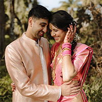 Indian wedding couple shreni and jay