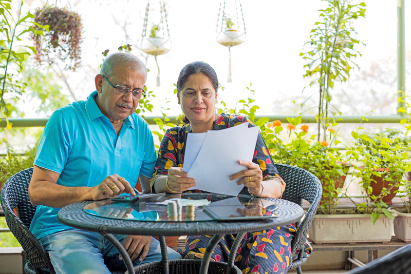 senior indian asian couple