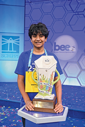 Dev Shah, a 14-year-old from Largo, Florida, initially participated in the national bee in 2019