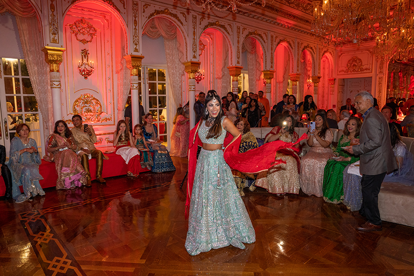 Indian bride on dance floor capture
