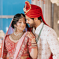 Indian wedding couple Serena-Karan