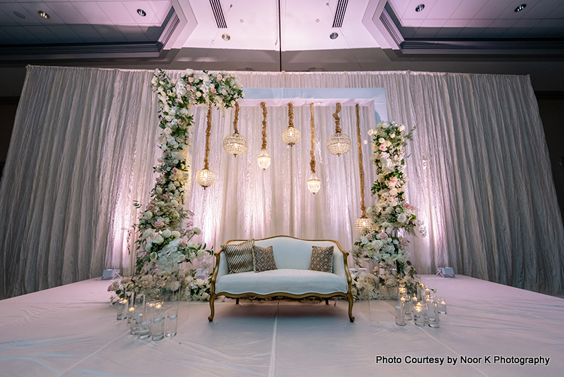 Indian wedding reception stage