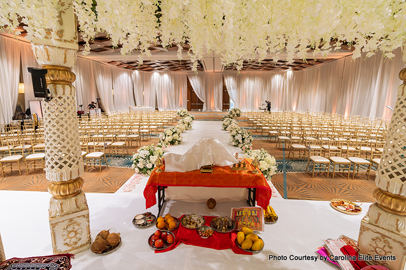 Decorated wedding hall