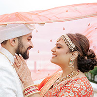 Indian wedding couple Ashtha and Rahul