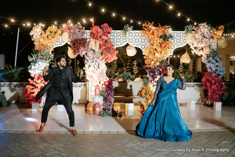 Indian wedding couple first dance performance