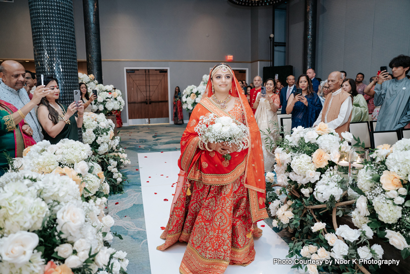 Grand entry of indian bride