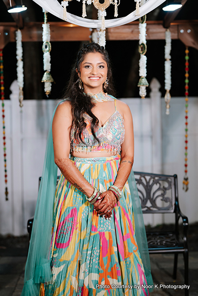 Colorfull lehnga seems elegant 