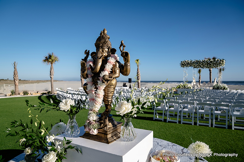 The Hindu god Ganesha symbolizes wisdom, intellect, and the ability to overcome obstacles