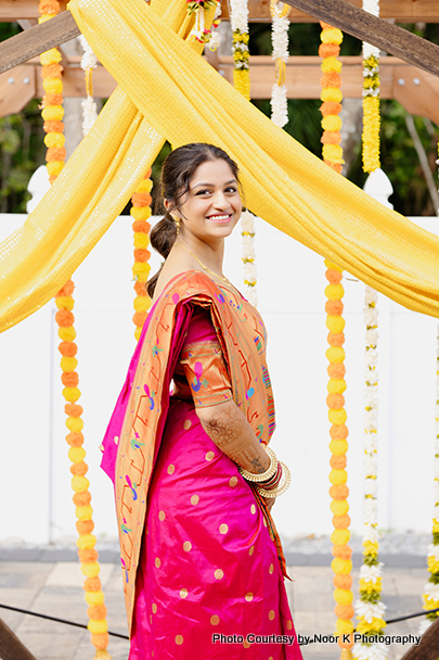 Indian Bride in saree looks so tradional 