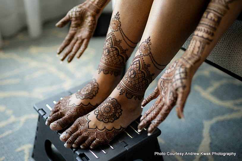 Indian bride Mehndi Bridal Henna