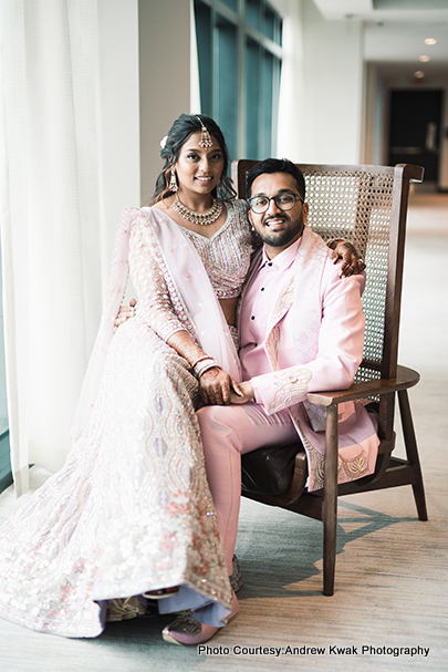 Indian bride and groom looking spectacular