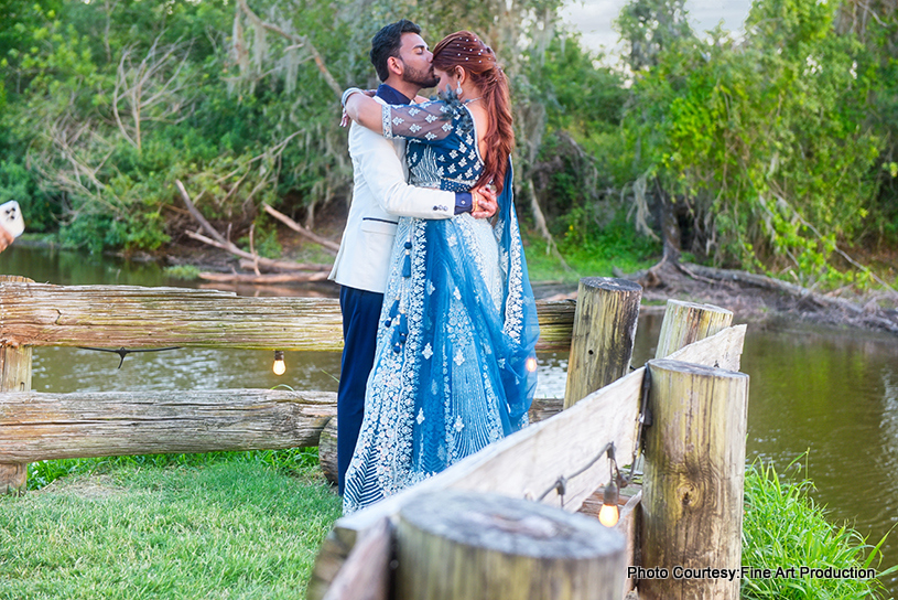Indian wedding couple sharing their love