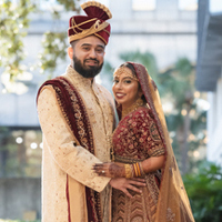 Inian wedding couple Ashley and justine