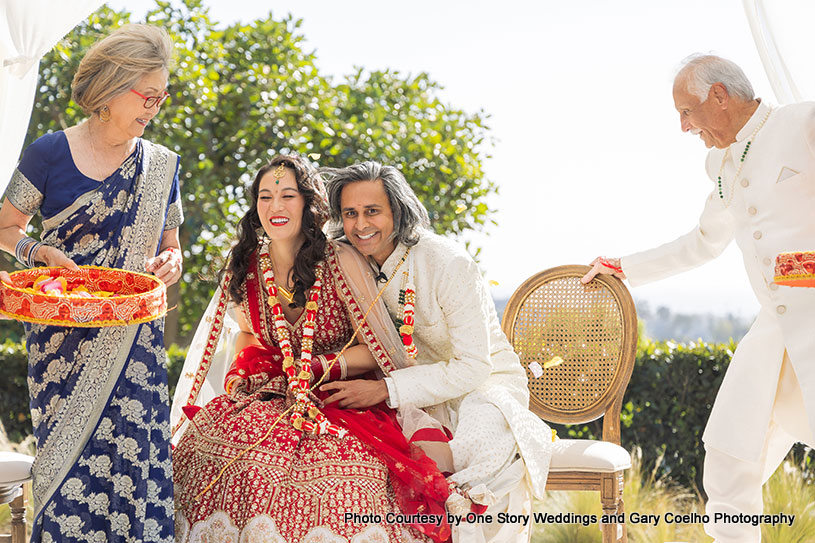 Memorable moment for Indian wedding couple
