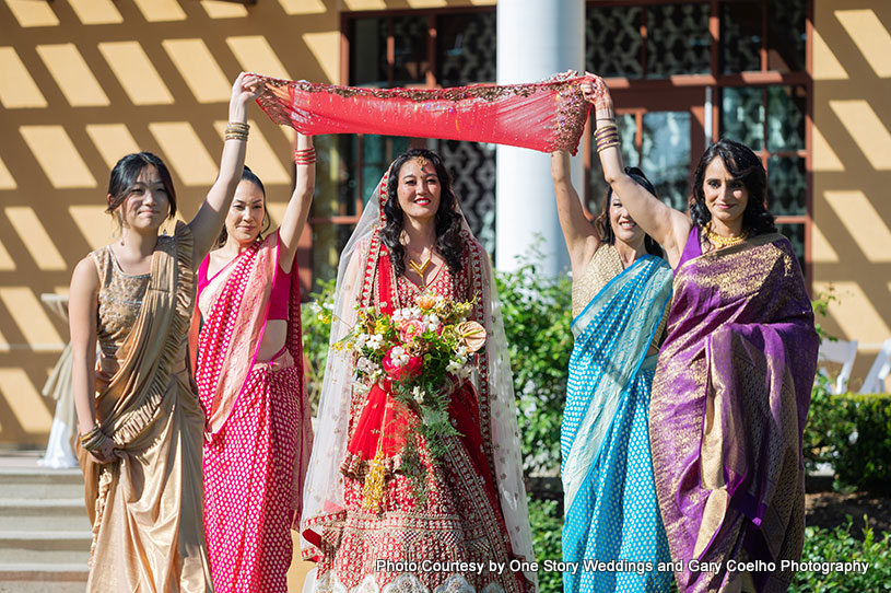 Indian bride with Bridesmaids Capture 
