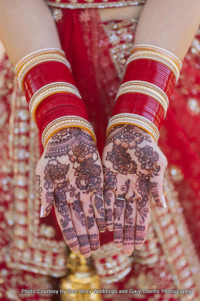 Indian Bride wearing wedding chura