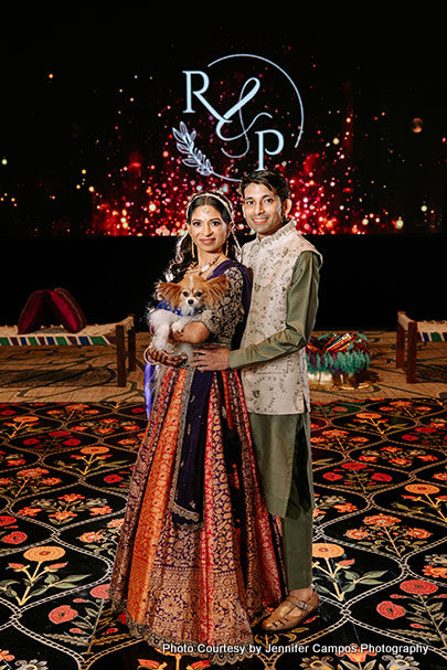 Indian wedding couple love each other 