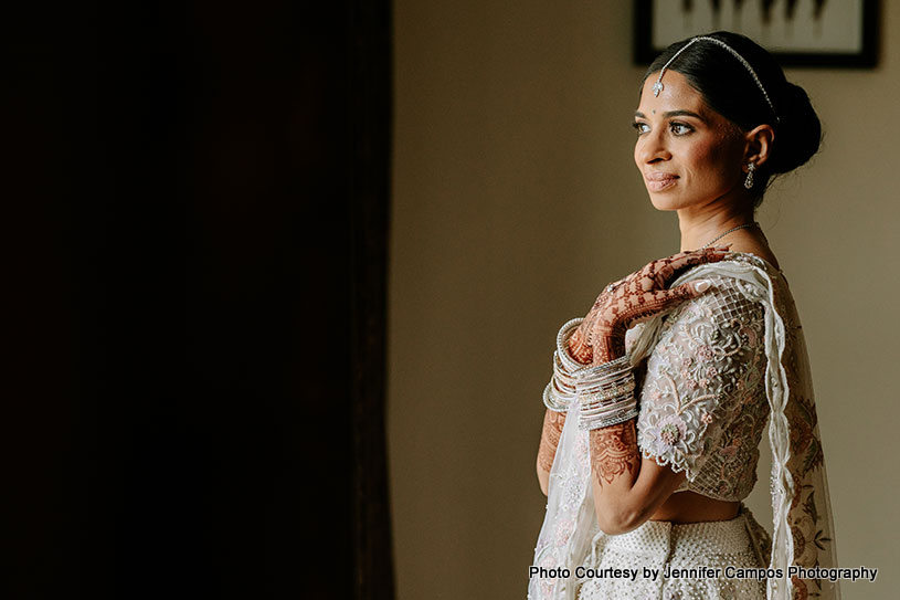 Indian wedding bride wearing wedding chura