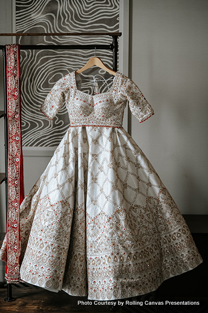 White wedding Lehnga is so beautiful