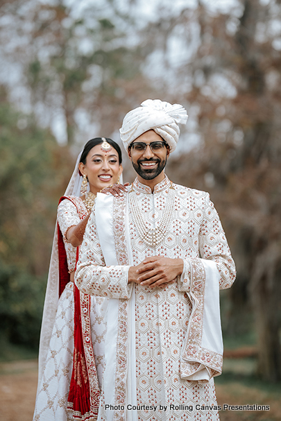 Indian bride ready for first look 