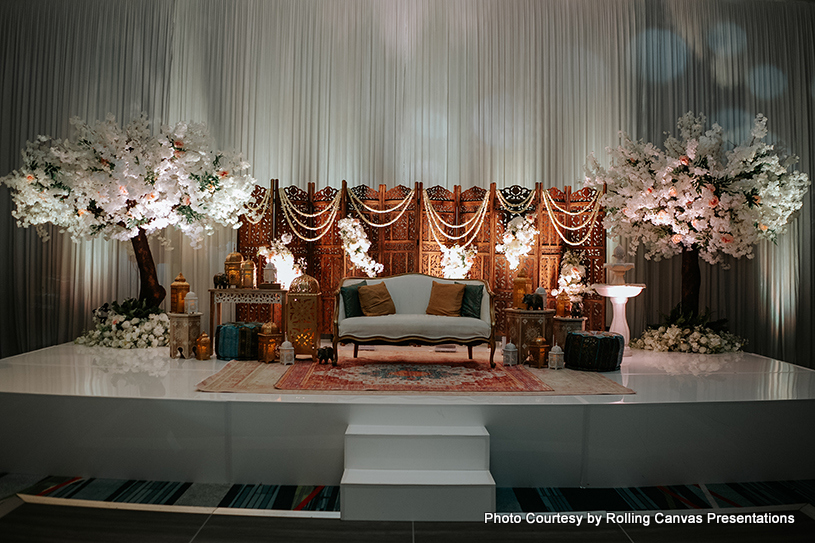 Indian wedding Reception Stage Decoration