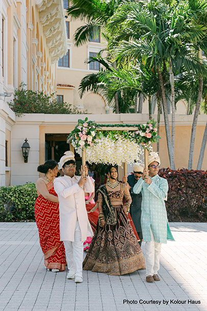 Grand entry of indian bride
