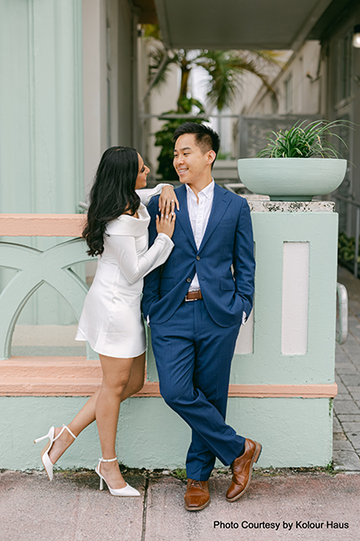 wedding shoot with Navya and Eddy in a lush coastal setting