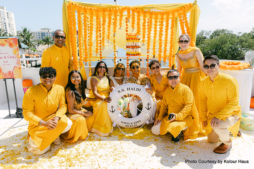 Haldi Ceremony on the 'S.S. Haldi' Yacht