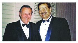 Donald Rumsfeld with Saddam Hussein