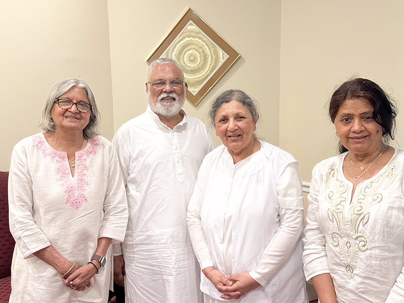 BK sister Kala Ji with Aruna, Kashmira and Raj BK sister Kala Ji with Aruna, Kashmira and Raj